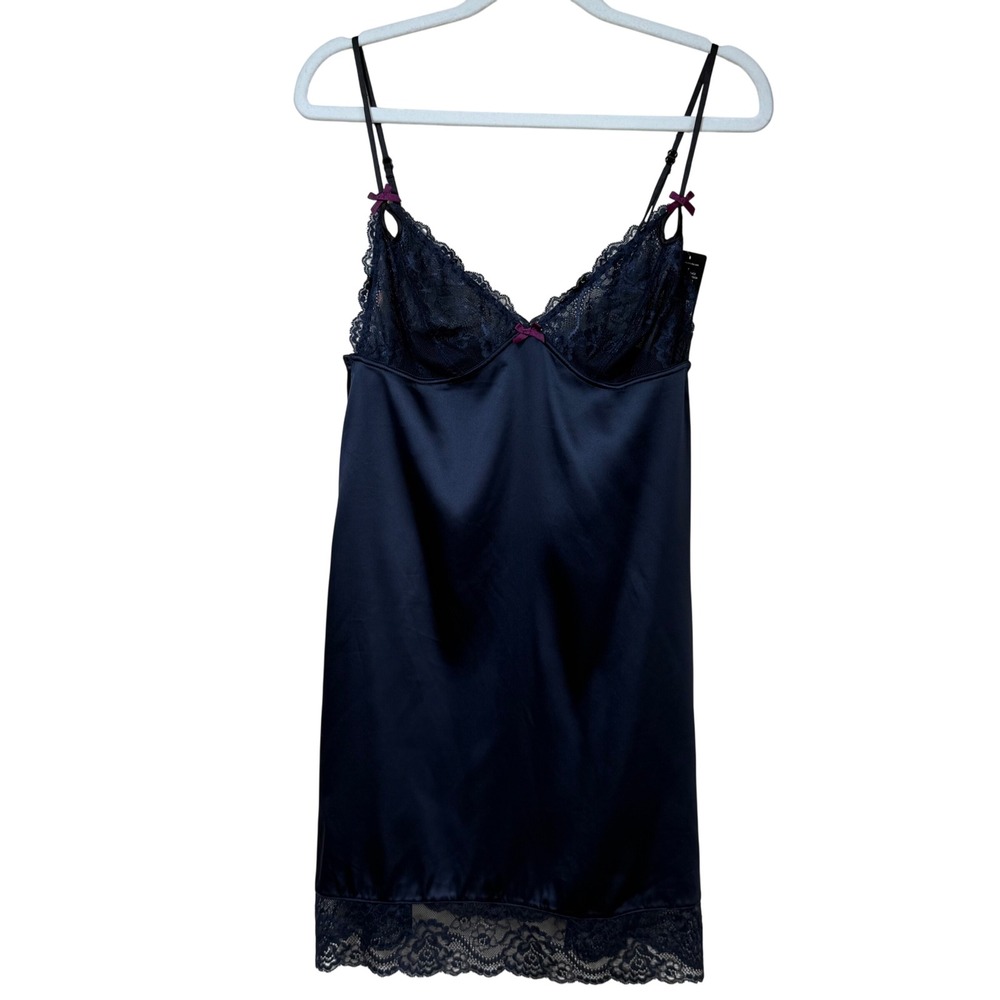 Heidi Klum Intimates Zoe Slip Chemise Navy Small